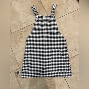 Gingham overall dress